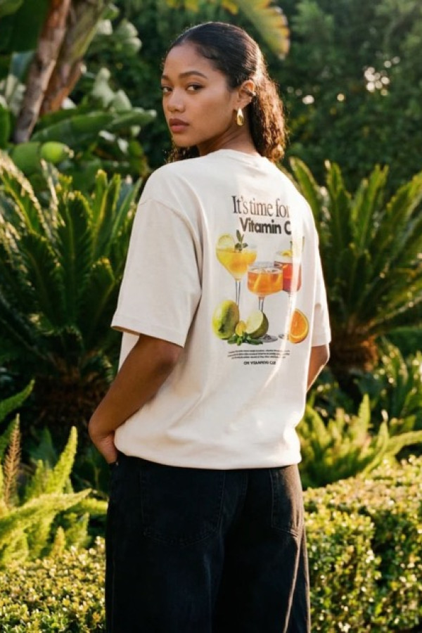 VITAMIN C T-SHIRT - BEIGE