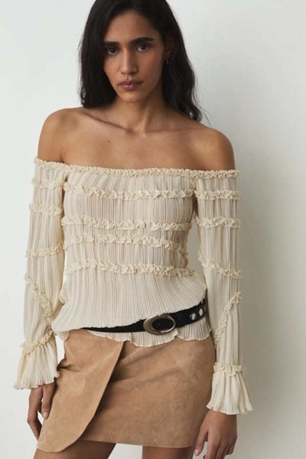 LUANA TAUPE SHORT SKIRT