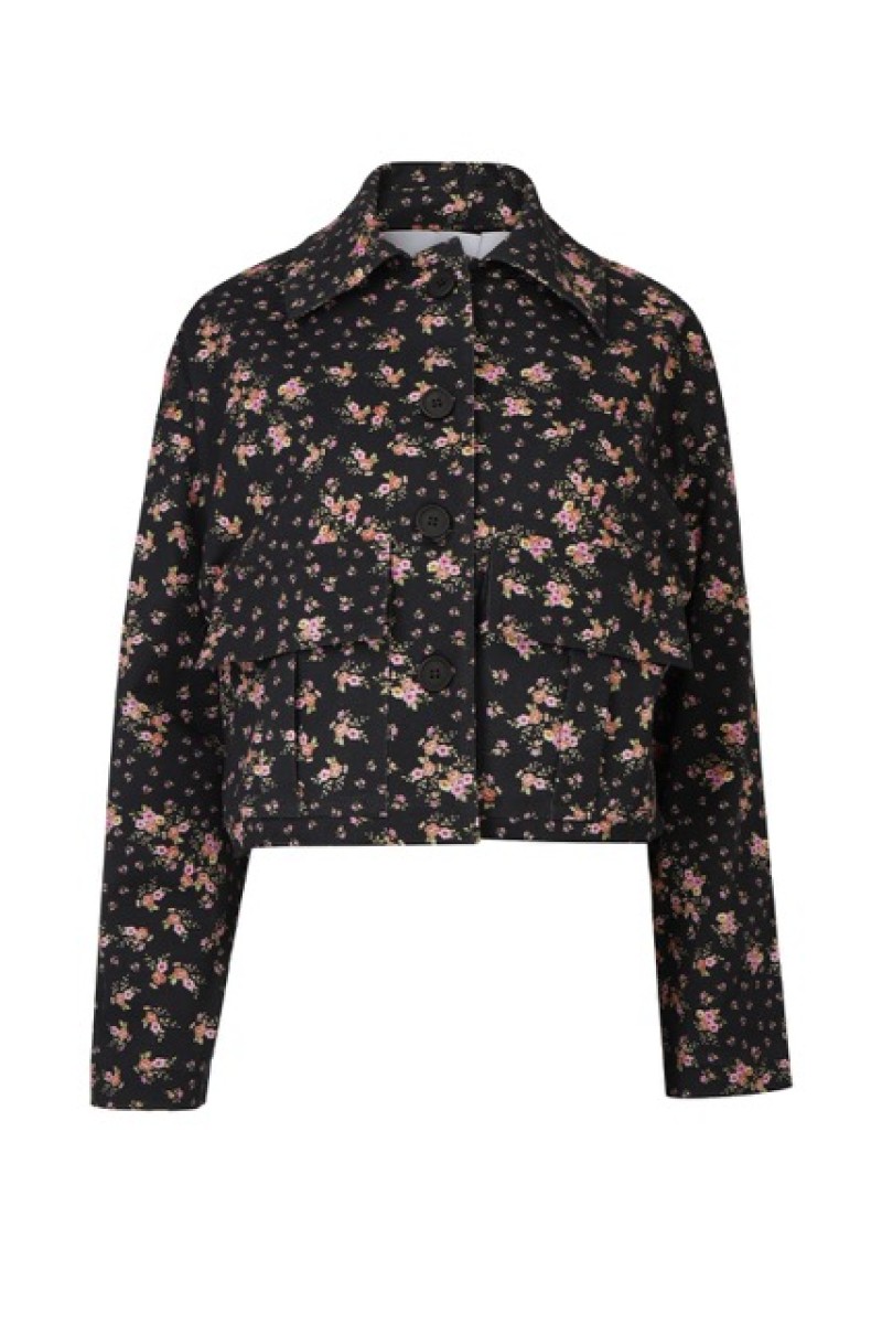 FIORE CROPPED JACKET BLACK