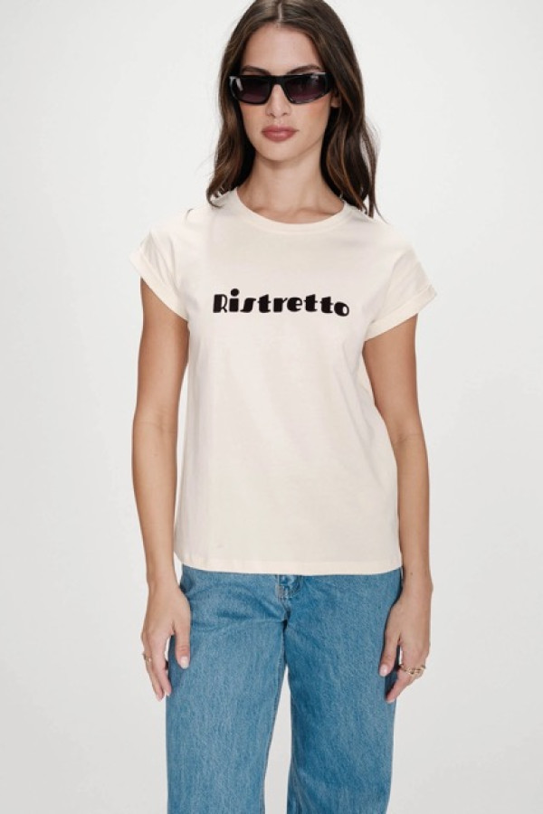  T-SHIRT WITH PRINTED SLOGAN CHOCOLAT VICO