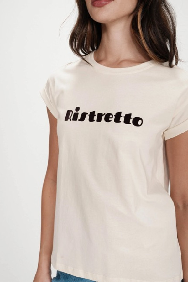  T-SHIRT WITH PRINTED SLOGAN CHOCOLAT VICO