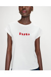  T-SHIRT WITH PRINTED SLOGAN ROUGE VICO