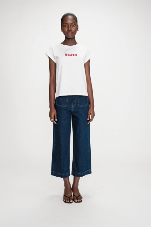  T-SHIRT WITH PRINTED SLOGAN ROUGE VICO