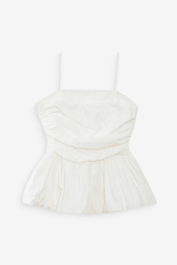 PEPLUM BUSTIER TOP IVOIRE VALO