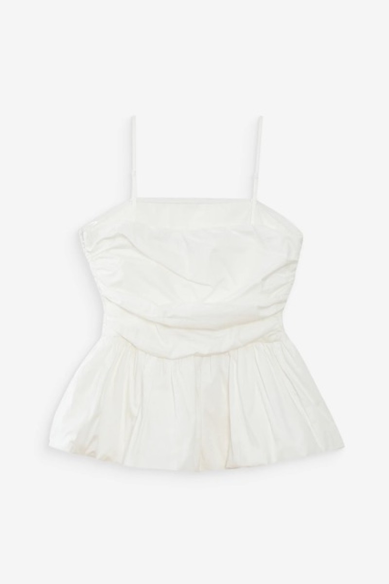 PEPLUM BUSTIER TOP IVOIRE VALO