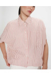 OVERSIZED STRIPED SHIRT CORAIL VERCIA