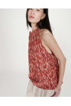 FLOWING SLEEVELESS PRINTED TOP SANGUINE VOTELLO