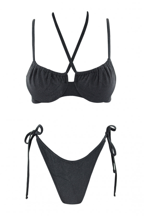 TERRY BLACK WIRE BIKINI