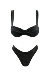 BLACK DESIGN ZEBRA WIRE BIKINI