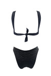 BLACK DESIGN ZEBRA WIRE BIKINI