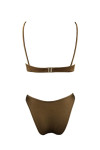 ESPRESSO BROWN RUCHED UNDERWIRE BIKINI