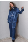 CALLI SHIRT BLUE SATIN