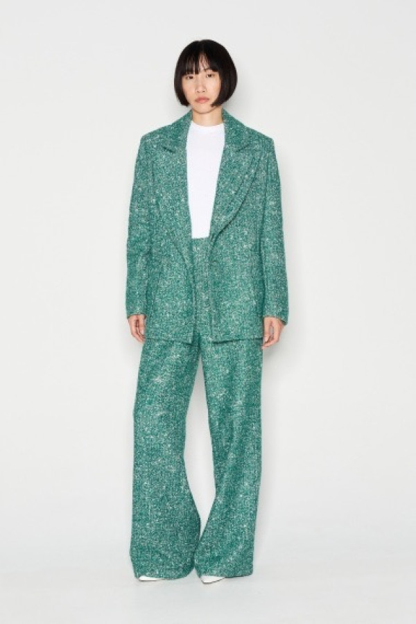 CINEMATIC THREADS BLAZER AND TROUSERS GREEN