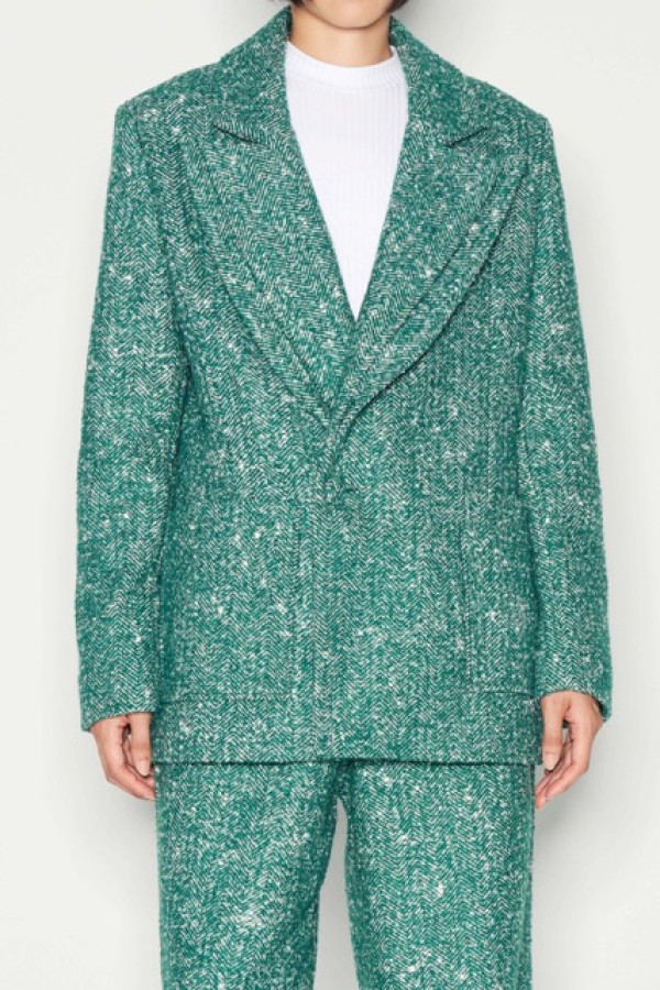 CINEMATIC THREADS BLAZER AND TROUSERS GREEN