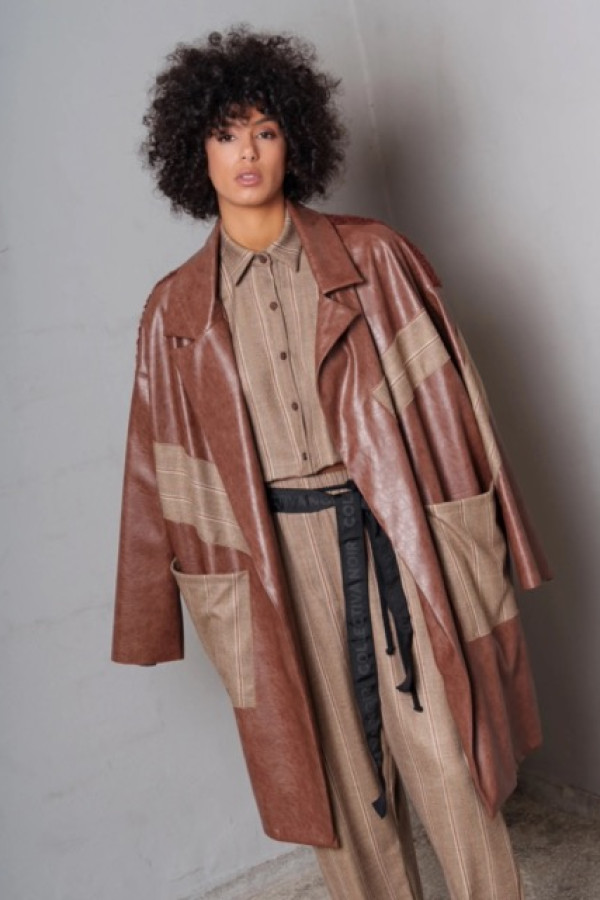 CN PATCH COAT ECOLOGICAL LEATHER