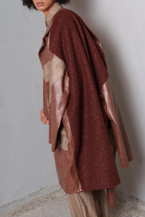 CN PATCH COAT ECOLOGICAL LEATHER