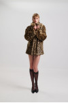 FAUX FUR LEOPAR SHORT