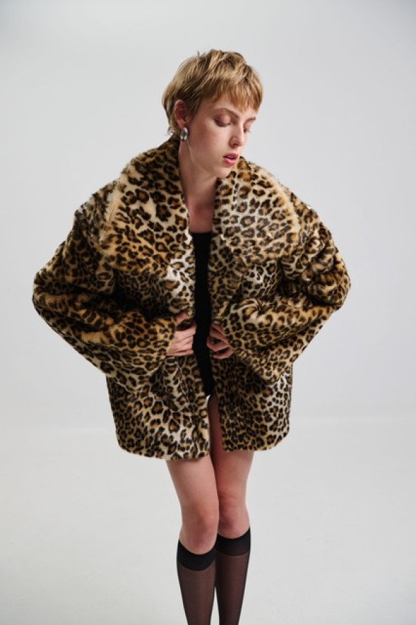 FAUX FUR LEOPAR SHORT