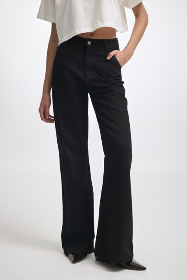 MARTINI STRAIGHT LEG DENIM TROUSERS BLACK
