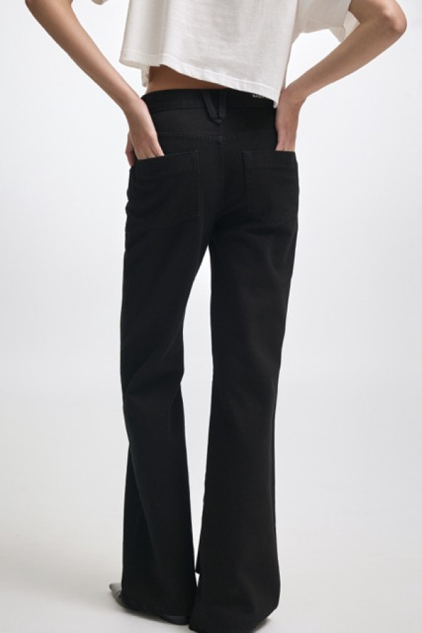 MARTINI STRAIGHT LEG DENIM TROUSERS BLACK