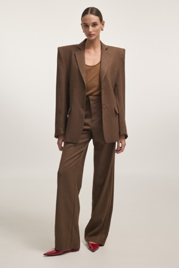 NEW YORK BLAZER WITH FLAP POCKETS AND TROUSERS 