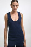ROXANNE KNIT TOP BLUE