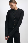 ROXANNE KNIT CARDIGAN BLACK