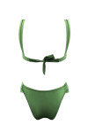 OLIVE GREEN SILK WIRE BIKINI