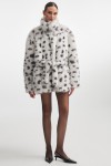 SALLY FUR JACKET BLACK & WHITE