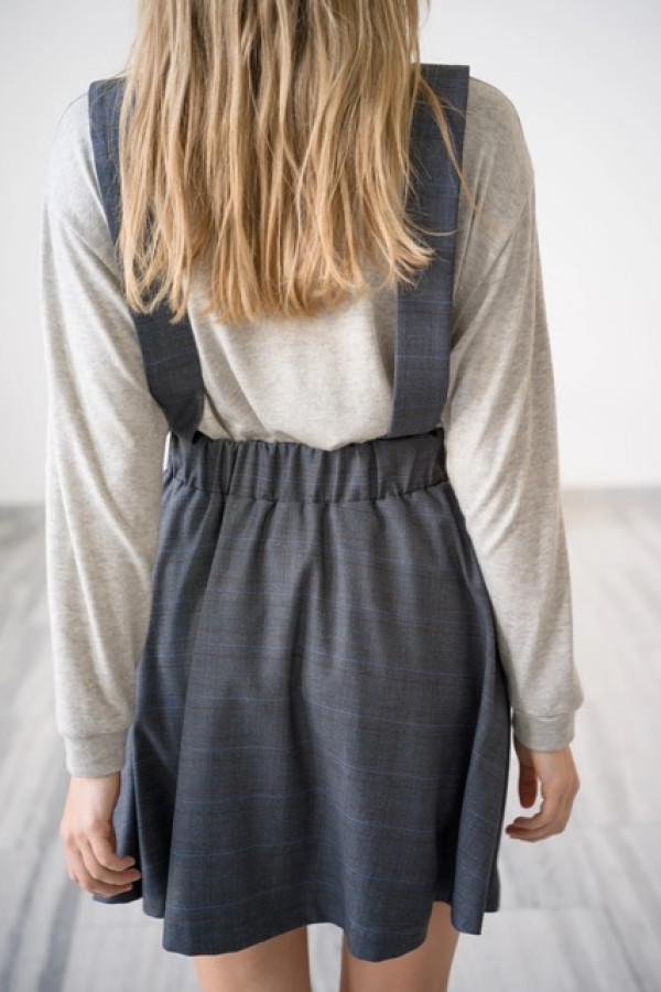 COLLEGE SKIRT CH GREY