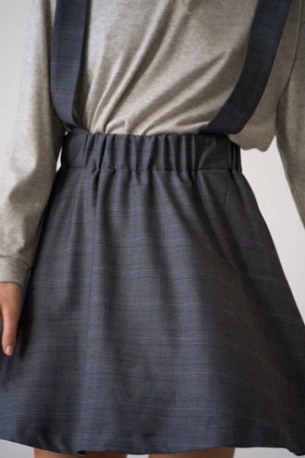 COLLEGE SKIRT CH GREY