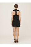 ELARA V NECK DRESS BLACK