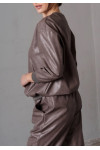 LUNIA OVERSIZE TOP ECOLOGICAL LEATHER