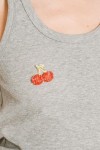 MELANIE TOP GREY CHERRIES