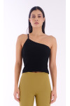 MELINA BLACK TOP ONE SHOULDER