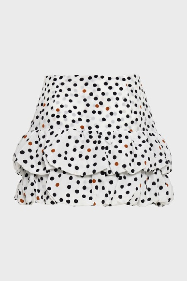 DOT COM SKIRT WHITE
