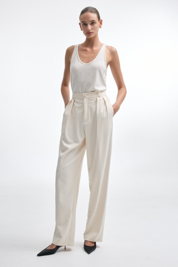 DYNASTY TROUSERS ECRU