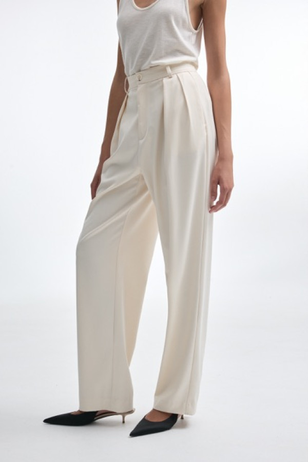 DYNASTY TROUSERS ECRU