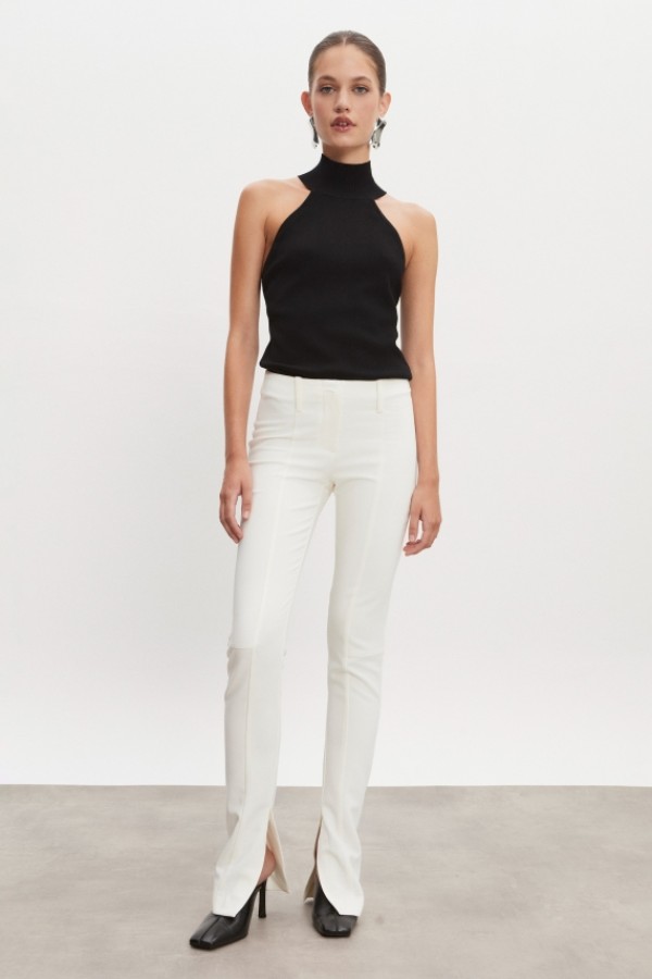 Hourglass Skinny Άσπρο Ψηλόμεσο Παντελόνι