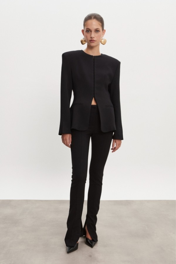Hourglass Skinny Μαύρο Ψηλόμεσο Παντελόνι
