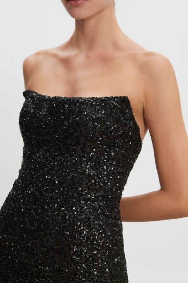 Arrow Strapless Mini Φόρεμα – Μαύρο