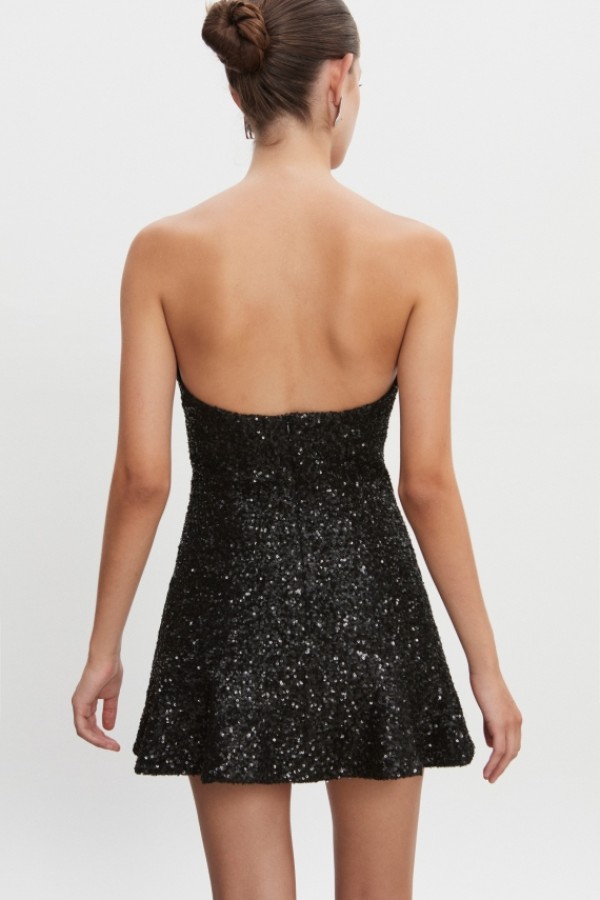 Arrow Strapless Mini Φόρεμα – Μαύρο