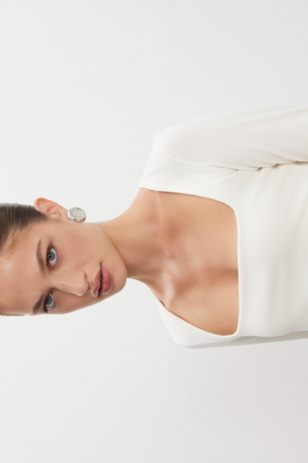 Bite Cropped Top – Εκρού