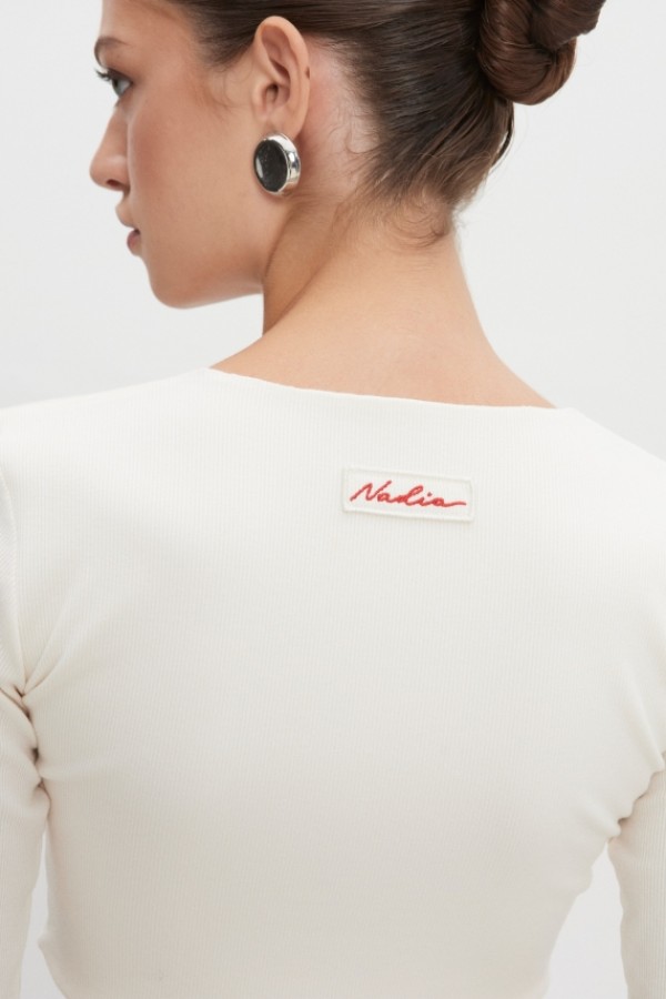 Bite Cropped Top – Εκρού