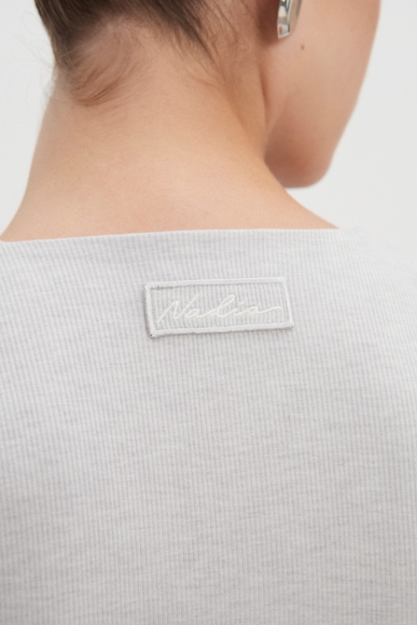 Bite Cropped Top – Γκρι Μελανζέ
