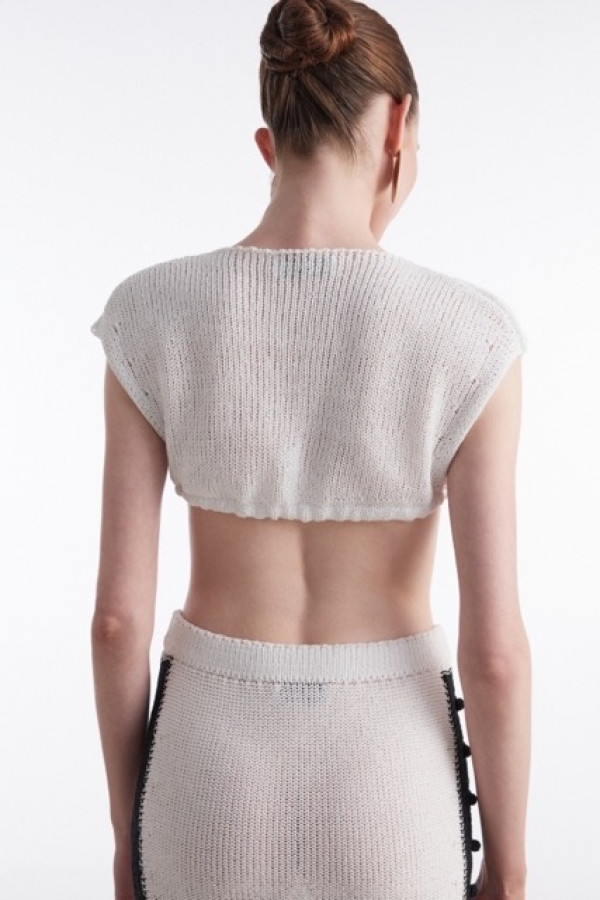 VOYAGE KNITTED TOP WHITE