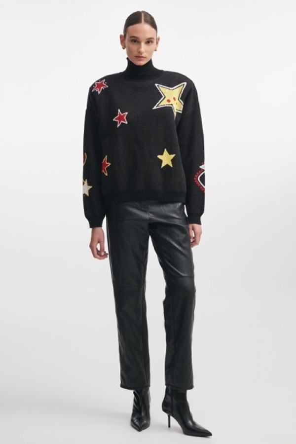 ASTROWILD KNITTED BLOUSE WITH STARS