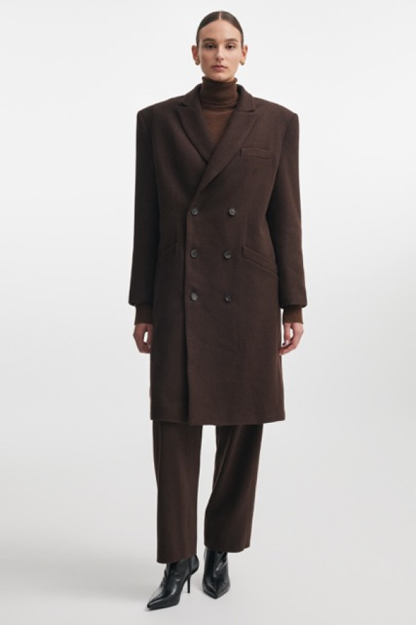 URBAN WOOL COAT BROWN