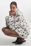 SALLY FUR JACKET BLACK & WHITE