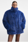 SALLY FUR JACKET BLUE